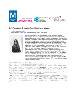 Bio&acute;s Participants Orientation Trip 2014 to Korea & Japan