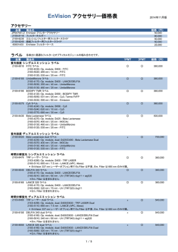 EnVision アクセサリー価格表