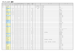 プレフィルター濾材