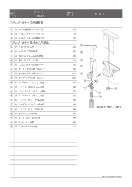 スリムフィルター用共通部品 ① ② ③ ④ ⑤ ⑥ ⑦ ⑧ ⑨ ⑩ スリム