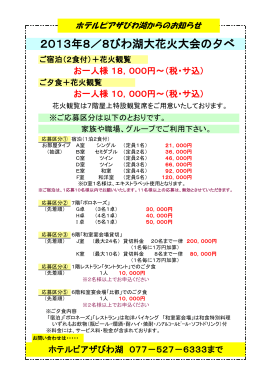 2013年8／8びわ湖大花火大会の夕べ