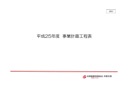 資料2 : 平成25年度 事業計画工程表