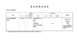 選 考 結 果 総 括 表