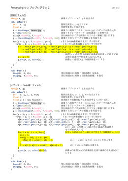 Processing サンプルプログラム 2