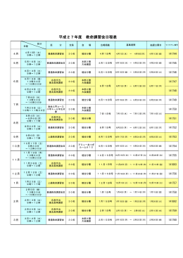 平成27年度救命講習会一覧（PDF形式：68KB）