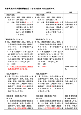 業務実施契約共通仕様書改訂：新旧対照表（改定箇所のみ）