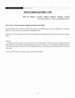 頭蓋骨海綿状血管腫の2例