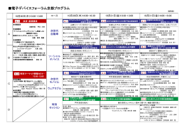 電子デバイスフォーラム京都プログラム（PDF版）