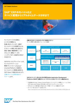 SAP&reg; ERPのモバイル化と デバイス管理からリアルタイム
