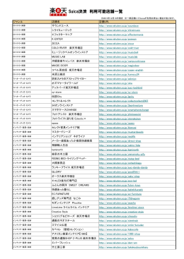 楽天市場でSuicaが使える店舗一覧