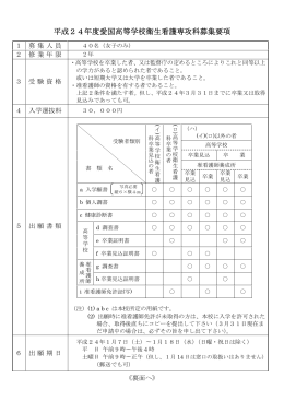 平成24年度愛国高等学校衛生看護専攻科募集要項