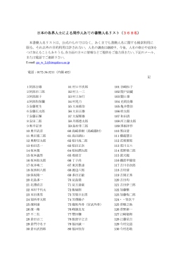 日本の各界人士による周作人あての書簡人名リスト（368名）