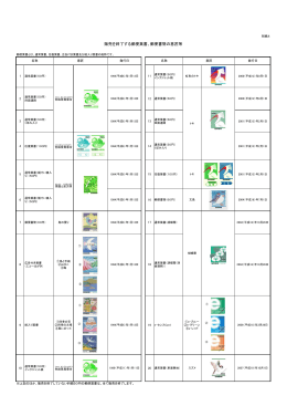 販売を終了する郵便葉書、郵便書簡の意匠等