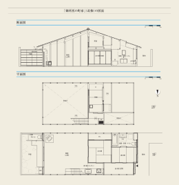 断面図 「御所西の町家」（改修）の図面 平面図