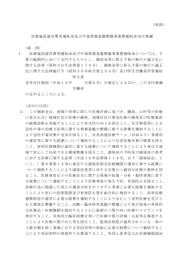医療施設運営費等補助金交付要綱 [PDFファイル／219KB]