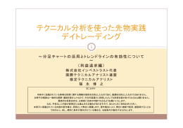 テクニカル分析を使った先物実践 デイトレーディング