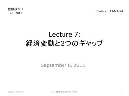 経済変動と3つのギャップ