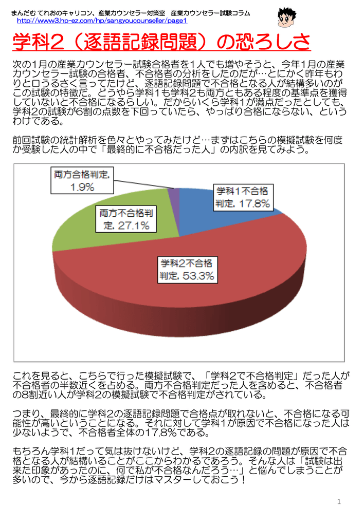 学科2 逐語記録問題 の恐ろしさ