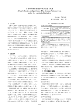 自家用有償旅客運送の利用実態と課題 Actual situation and problems