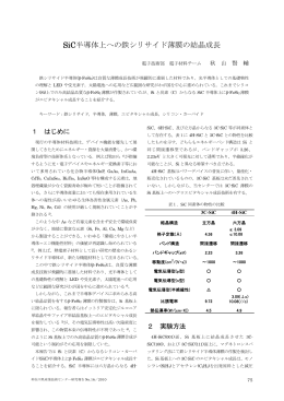 SiC半導体上への鉄シリサイド薄膜の結晶成長