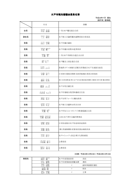 【資料5】水戸市観光審議会委員名簿（PDF形式：62KB）