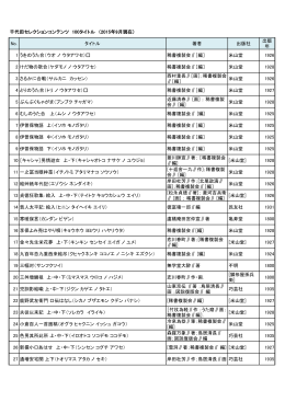 千代田セレクションコンテンツ 100タイトル （2015年9月現在） No