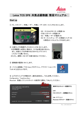 Leica TCS SP8 共焦点顕微鏡 簡易マニュアル