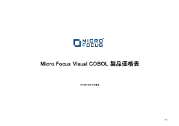 Micro Focus Visual COBOL 製品価格表