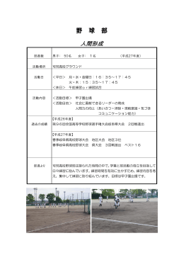 部活動紹介はこちら（26ページあります）
