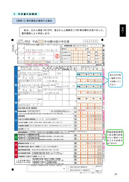 22 2 申告書の記載例 私は、父から現金 100 万円、祖父から上場株式