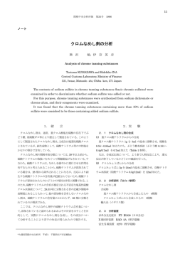 クロムなめし剤の分析