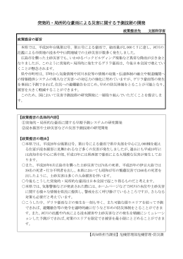 突発的・局所的な豪雨による災害に関する予測技術の開発[PDF：868KB]