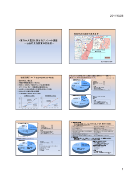 ・東日本大震災に関するアンケート調査 －仙台市太白区東中田地区－