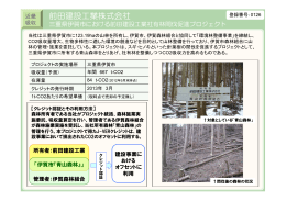 0126:三重県伊賀市における前田建設工業社有林間伐促進プロジェクト
