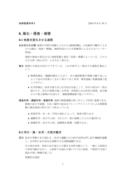 8. 風化・侵食・堆積