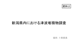 （資料2）新潟県内における津波堆積物調査（PDF形式 437 キロバイト）