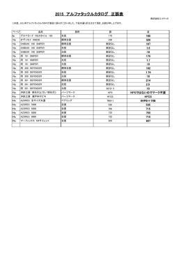2015 アルファタックルカタログ 正誤表