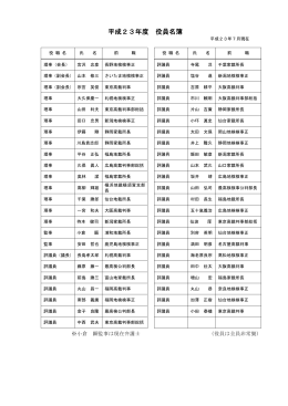 平成23年度 役員名簿