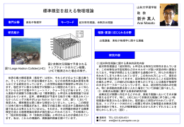 標準模型を超える物理理論 新井 真人