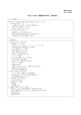 平成26年度 樟蔭東高等学校 学校評価