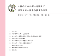 PDFファイルが開きます - エネルギーバランス整体師会