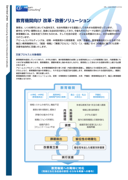 教育機関向け 改革・改善ソリューション