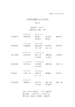 月例合同稽古元立ち担当