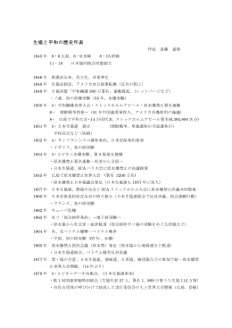 生協と平和の歴史年表