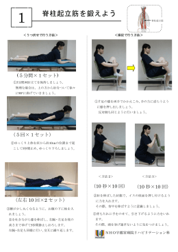 高齢な方や若干腰痛がある方を対象に、無理をせずに行う方法として