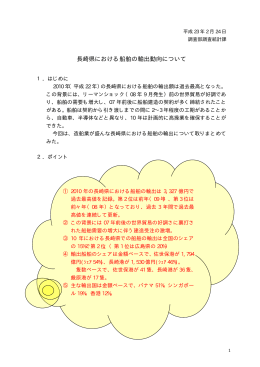 長崎県における船舶の輸出動向について