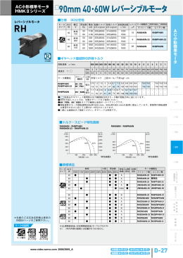 90mm 40・60Wレバーシブルモータ