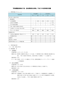 「野鳥園臨港緑地干潟・湿地環境保全事業」平成 26 年度事業