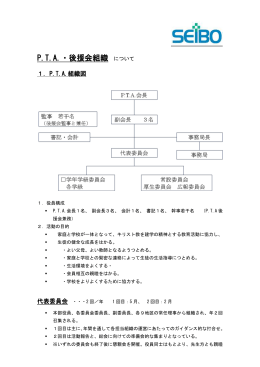 P.T.A.・後援会組織 について