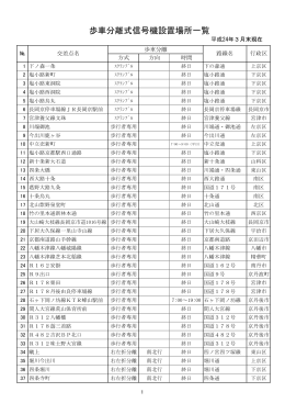 京都の歩車分離信号一覧